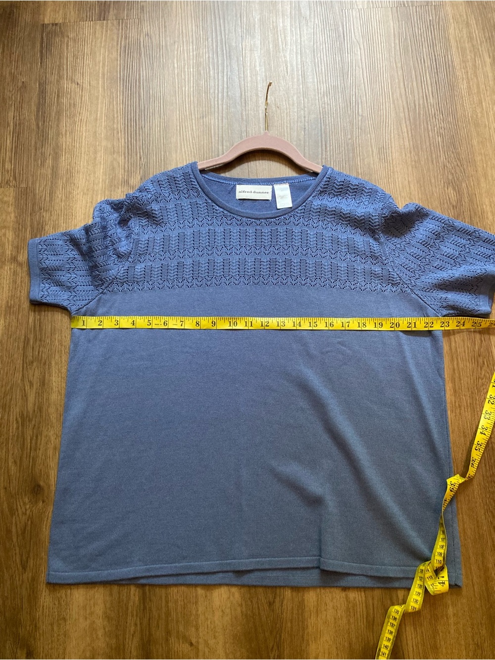Alfred Dunner Steel Blue SS Top XL - Picture 5 of 6